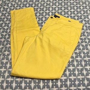 41 Hawthorn Rosabel Mid Rise Skinny Cuffed Pant. Yellow. Size 12